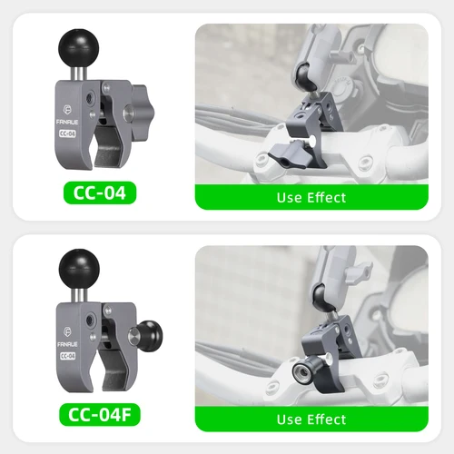 Imagen 2 del producto FANAUE-Adaptador de cabeza de bola de aluminio de 1 pulgada, Base de montaje de 25mm, soporte de teléfono para motocicleta, manillar para cámara de acción DJI GoPro Insta360