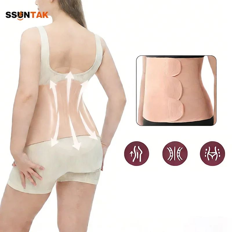 

SSUNTAK Postpartum Belly Band Abdominal Binder C-Section Recovery Waist Trainer Tummy Control Back Support Shapewear for Women