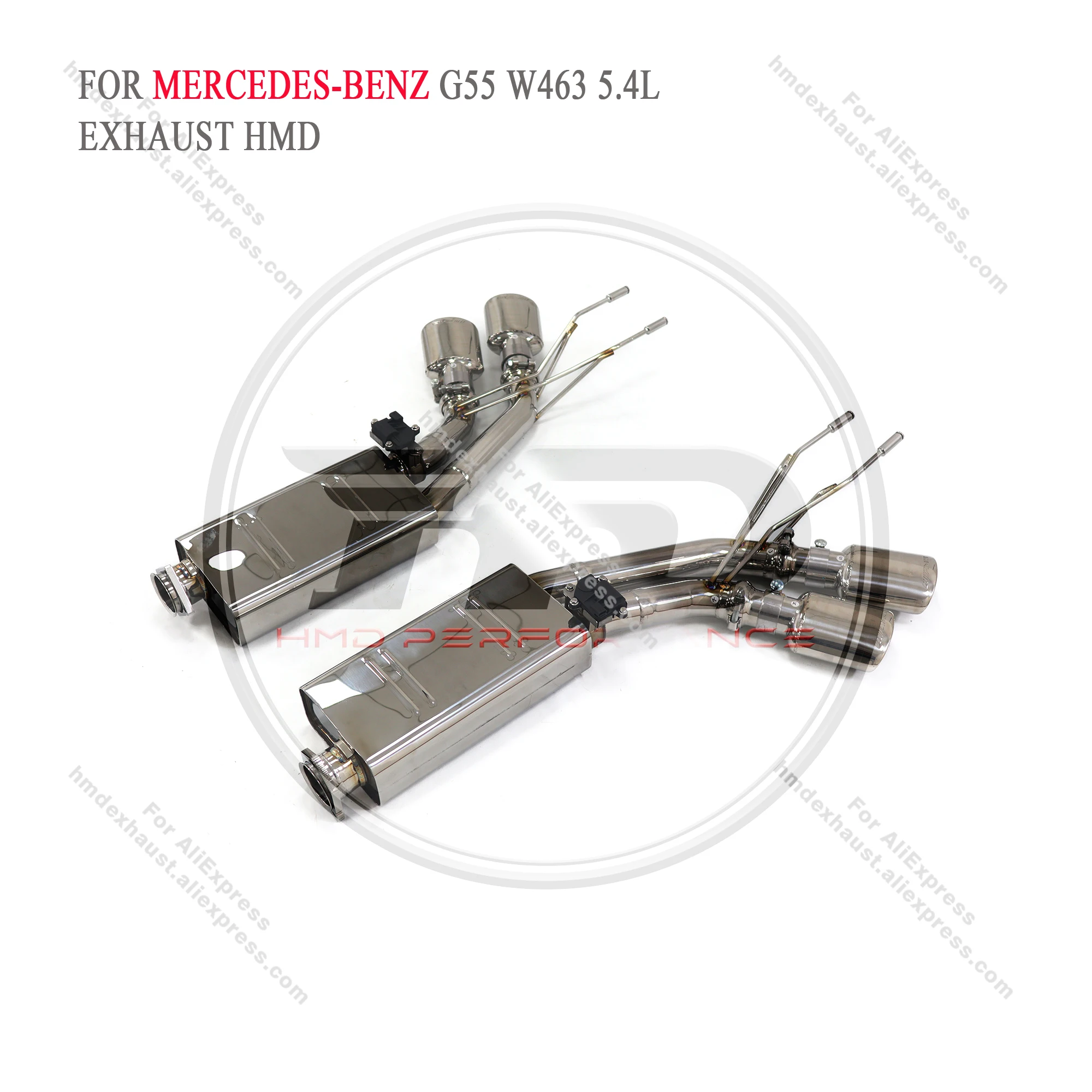 HMD Exhaust System Stainless Steel Performance Catback for Mercedes Benz G55 W463 5.4L Muffler Delete Valve