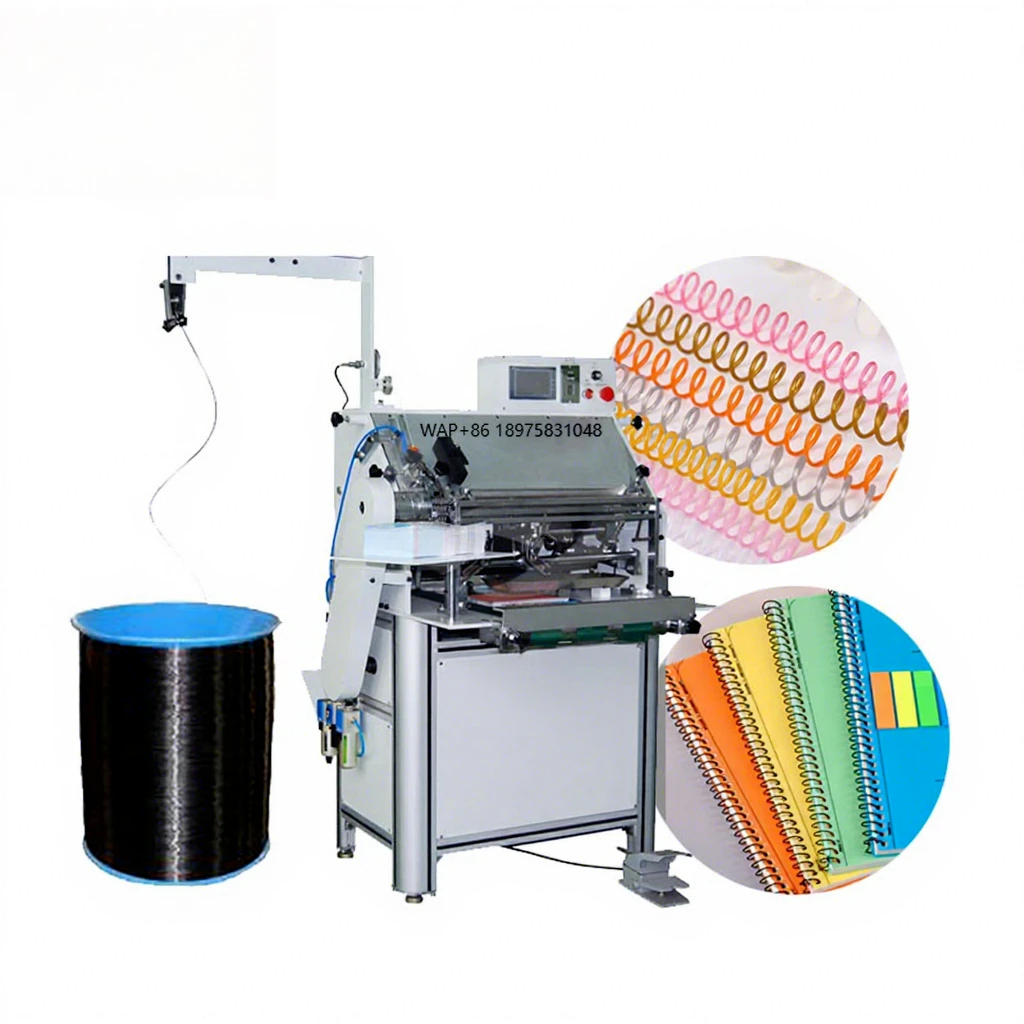 Automatic Notebook Spiral Plastic Single Wire Loop Book Binding Machine Plastic Spiral Coil Wire Binding Machine Book Binder