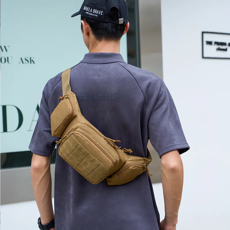 アウトドア用メンズ多機能耐久性タクティカルウエストバッグ