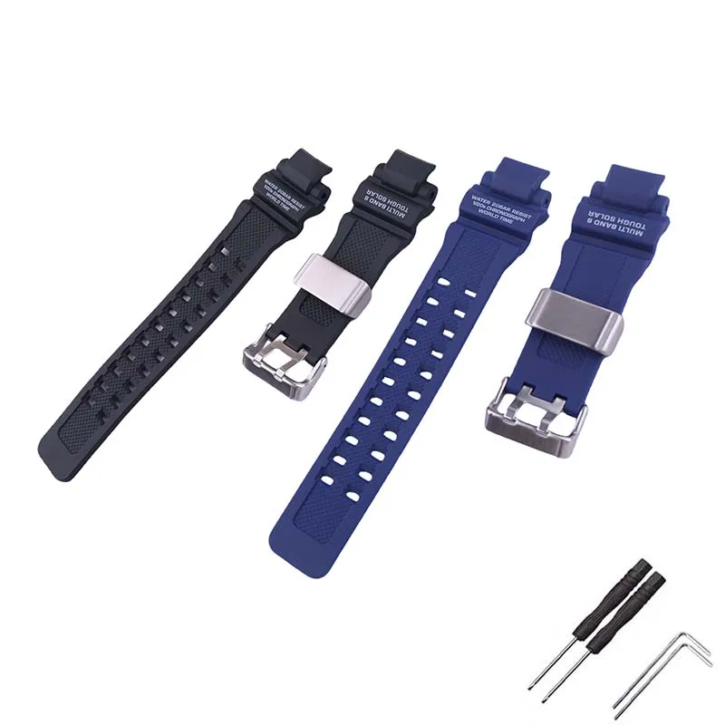 Resin watch band belt buckle compatible for GW-A1000 GW-A1100 GA-1000 GW-4000 G1400 Men's rubber sports watch strap accessories