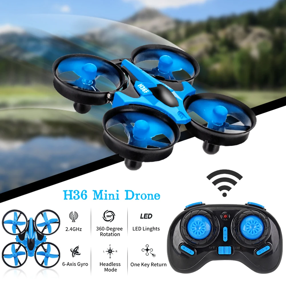 JJRC H36 Mini Drone 4Ch 6-Axis 3 Batteries Headless Mode Helicopter 360° Flip One-Button Return Rc Quadcopter Toys for Kids Gift