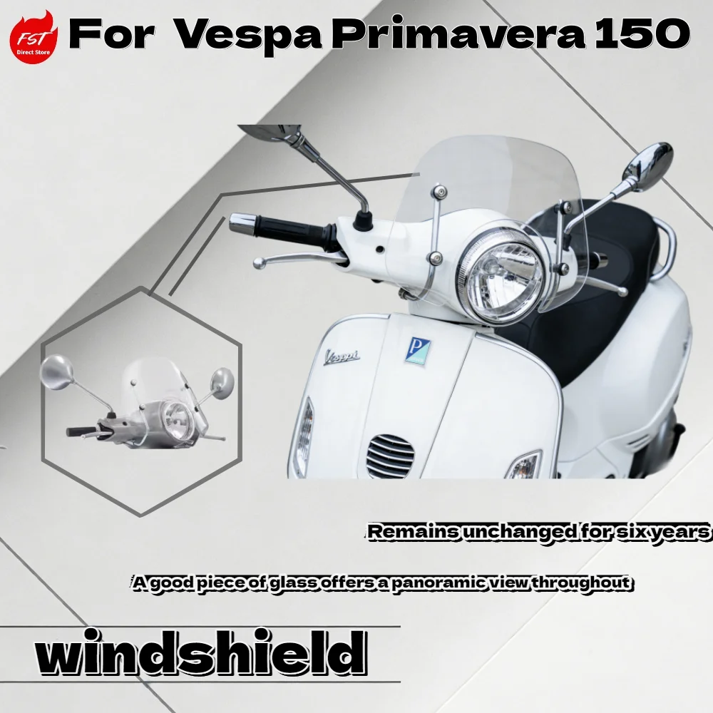 

For Piaggio Vespa Primavera 150 LX150 Front Windshield Wind Deflector for Enhanced Riding Experience