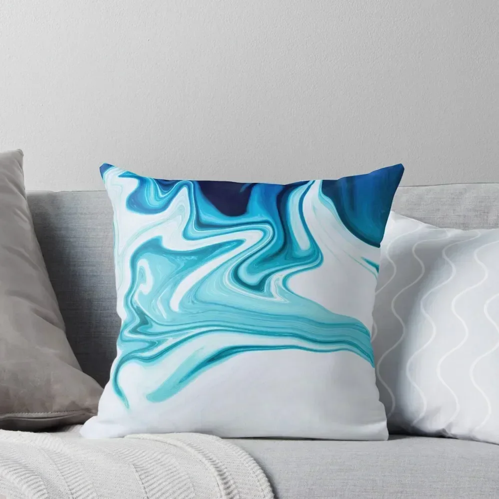 

Liquid blue marble Throw Pillow Cushions Luxury Living Room Decorative Cushions pillow