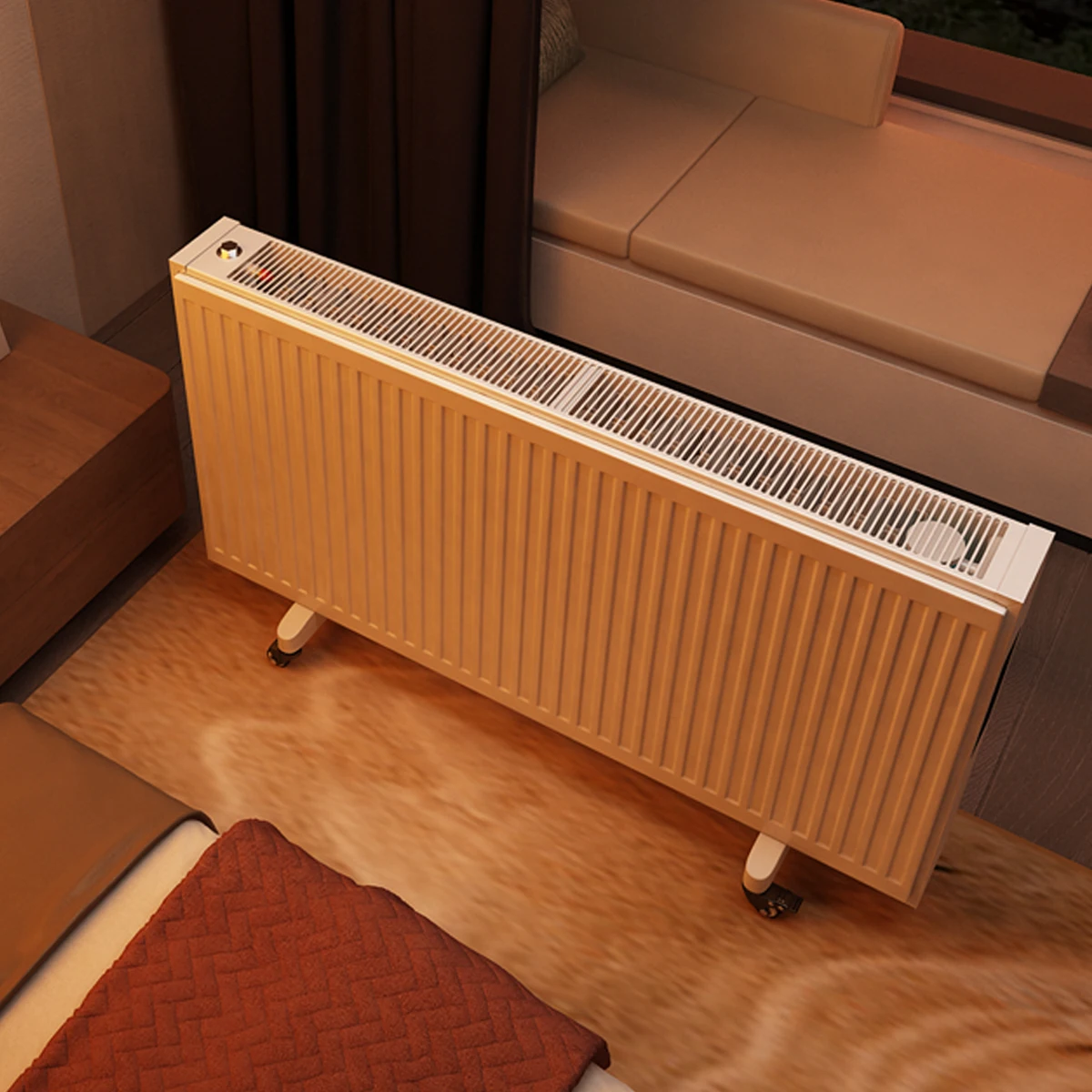 Vertical Household Heating Radiator | Waterproof Simple Design Heat Sink for HVAC System Applications
