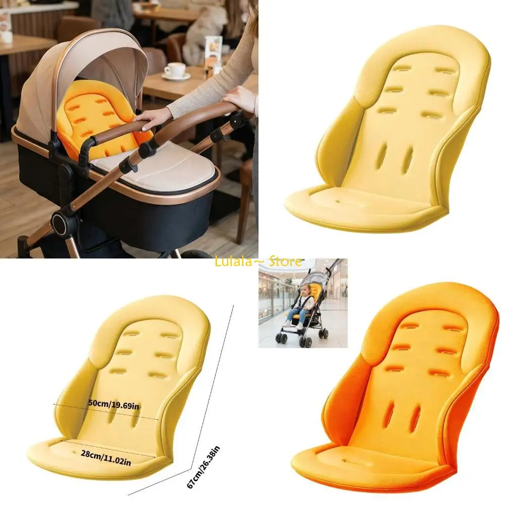 

Y4QA Comfortable Baby Strollers Pad for Shopping Walks Cotton Component Breathable & Soft Simple Installation for Quick Setups