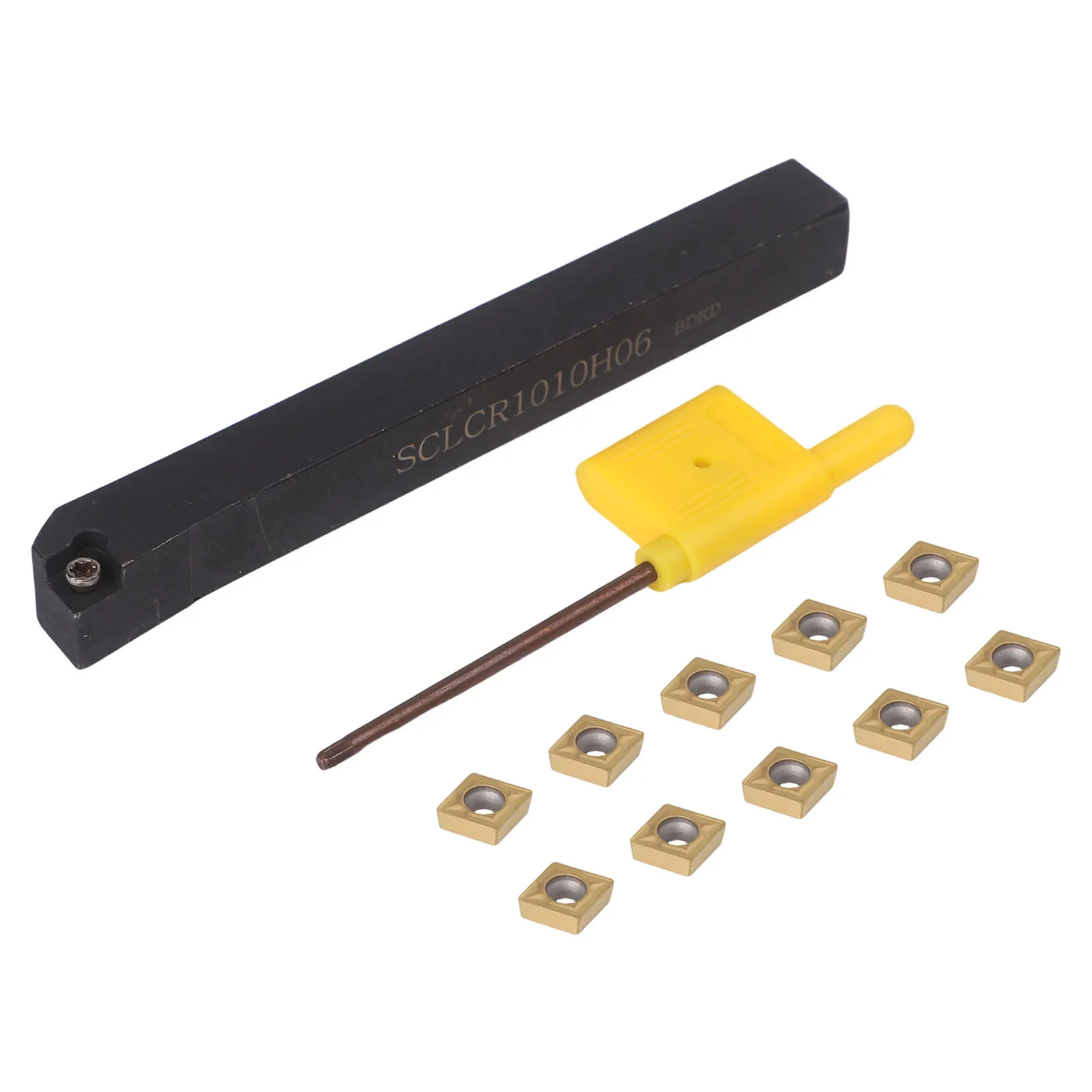 for lathe Tool CCMT060204 Continuous Turning 10-Piece Set Chip Breaking Control Excellent Cutting Performance 100 X 10 X 10 Mm