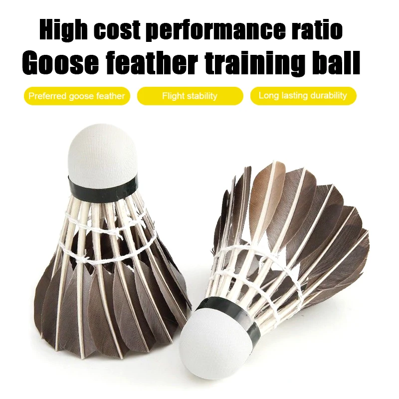 Black Feather Badminton Durable Goose Feather Match Learning Recreational Training Duck Feather Badminton Balls