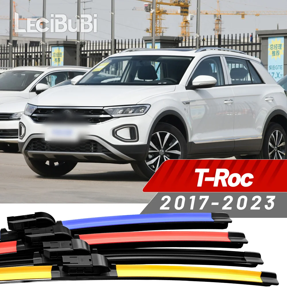 2 Stück für Volkswagen VW T-Roc TRoc 2017–2023 2018 2019 2020 2021 2022 Frontscheibenwischerblätter Scheibenwischer