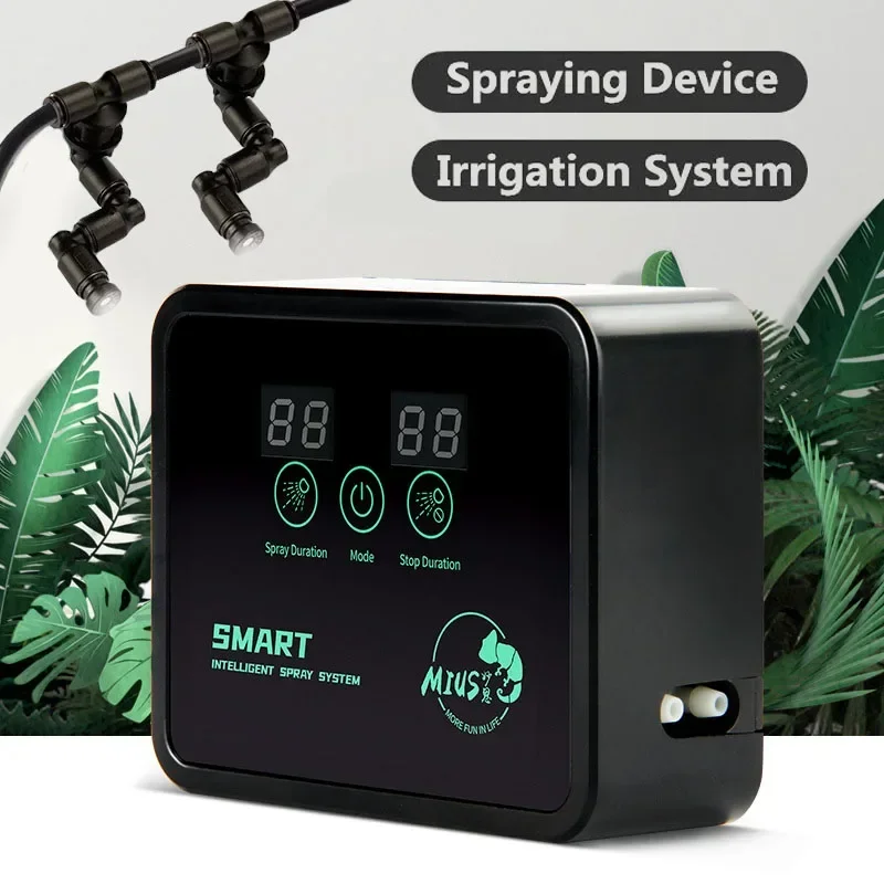 Intelligent Reptile Fogger Electronic Humidifier Timer Automatic Mist System Rainforest Water Spray Control Sprinkler Terrariums