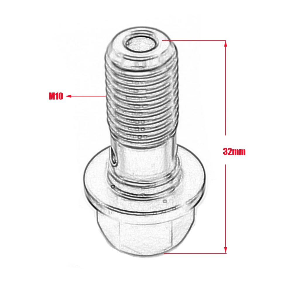 Hydraulic Clutch and Brake Oil Hose Fuel Hose Oil Cooler Refitting Aluminum M10 Bolts For Connector End