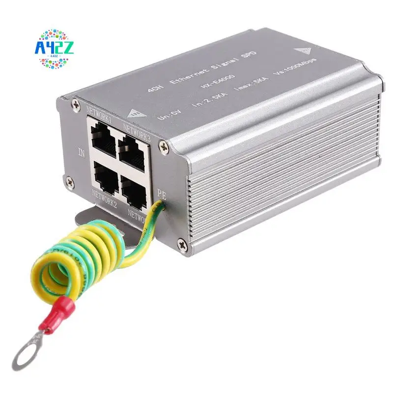 

A42Z-4Ports 1000M Network Cable Signal -Arrester RJ45 Camera Thunder Multi Port Monitoring Surge Protector