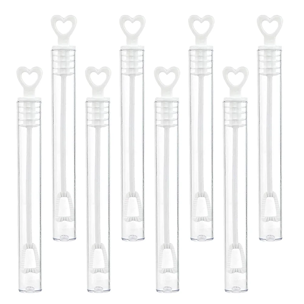 24 stks Bubble Wands Transparante Lege Bubble Wands Voor Kids Party Zwembad Outdoor Festival Gift Hartvorm Plastic Bijgevulde Wand