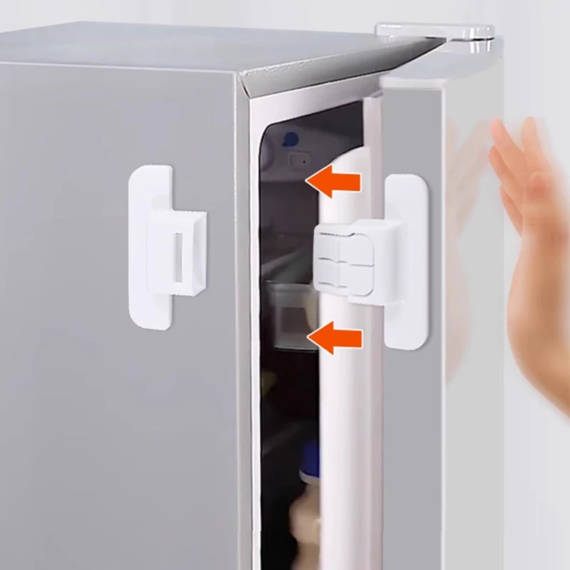 5Pcs Baby Safety Cabinet Lock Drawer Door Locks Child Anti-Pinching Hand Security Protection Buckle Protection Refrigerator Lock