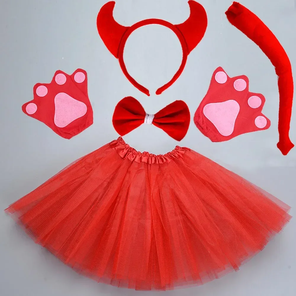 Women Girls Animal Demon Devil Evil Ear    Party s for Kids Red Black Birthday Halloween Costume Cosplay Christmas view 3