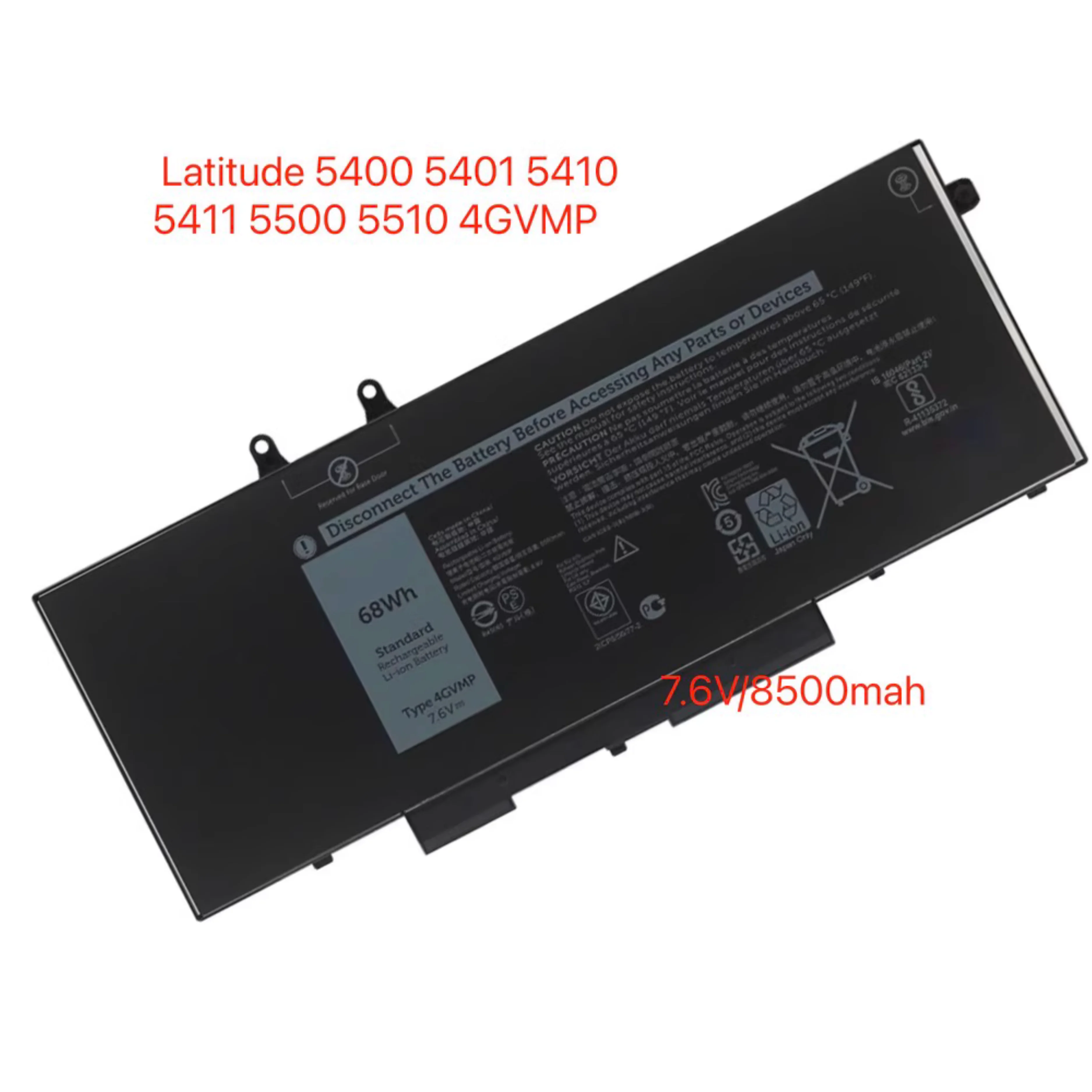 latitude-5400、5410、5500、5510、3550、4gvmpバッテリー