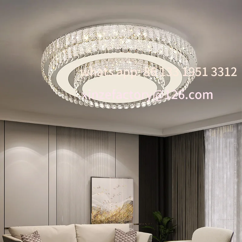 

Customizable lamp modern simple light luxury atmosphere high-end hall bedroom main lamp dining room crystal lamp