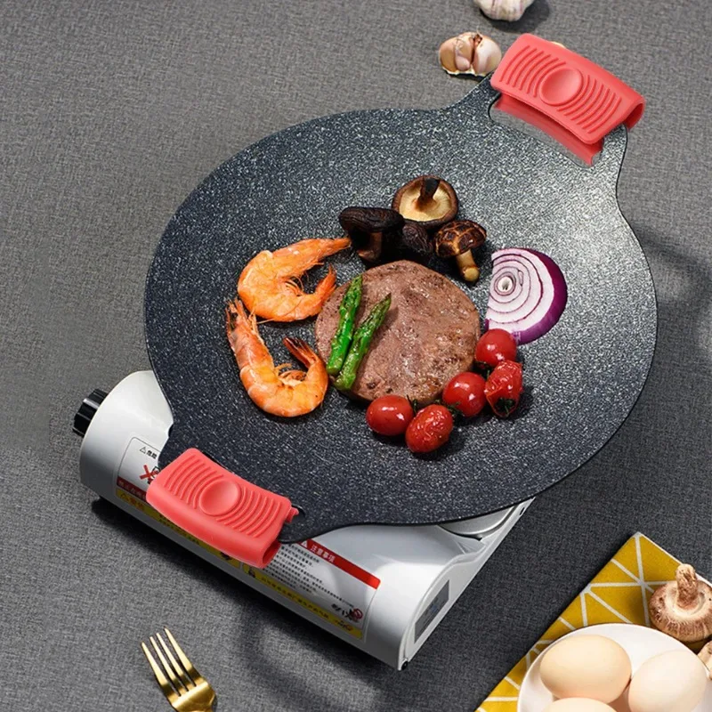 2 قطعة مقاومة للحرارة وعاء سيليكون مقبض أصحاب عدم الانزلاق قبضة مكافحة السمط كليب للطبخ الخبز أواني المطبخ اكسسوارات