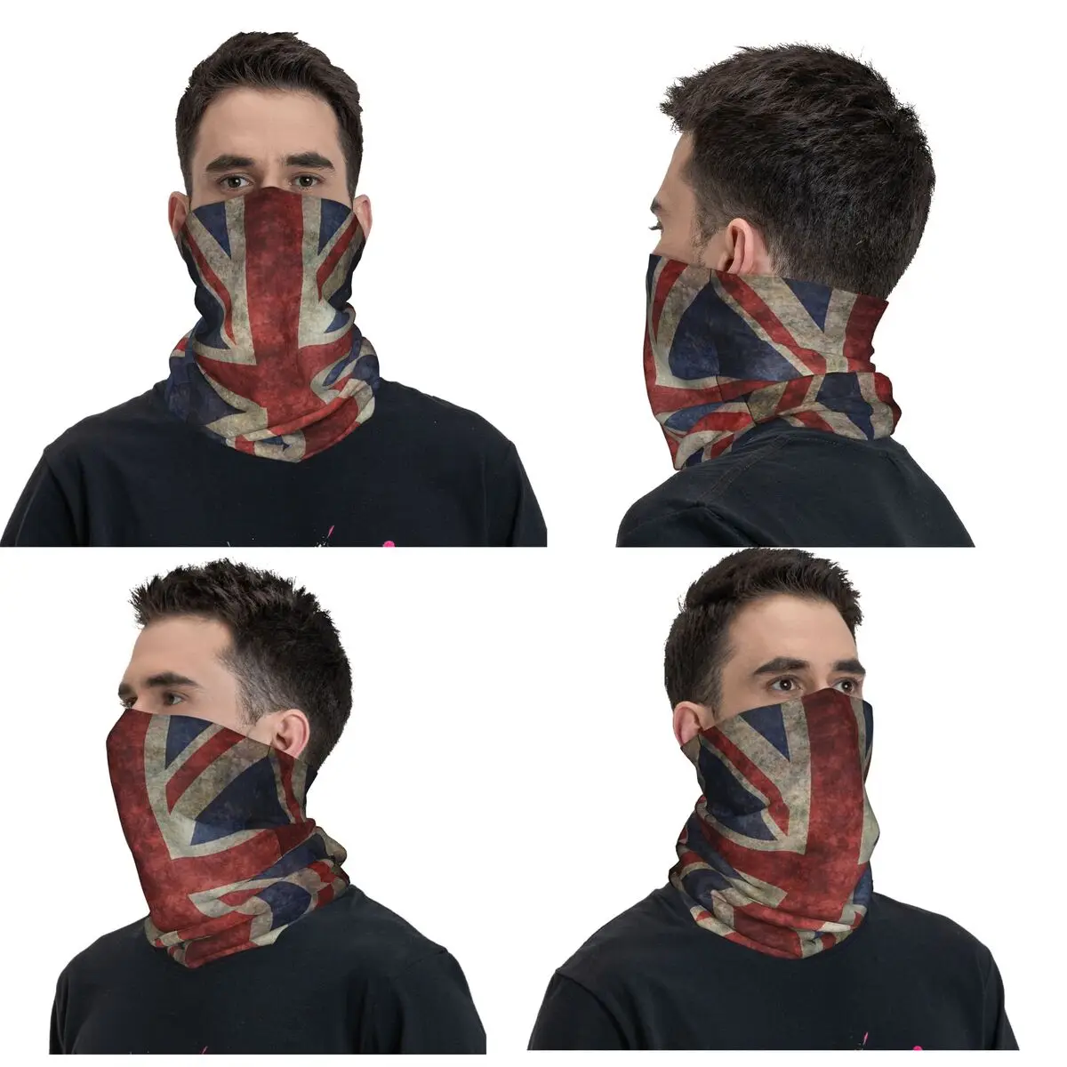 British Flag Union Jack Bandana Neck Gaiter Printed Mask Scarf Warm Cycling Scarf Hiking Fishing Unisex Adult Washable