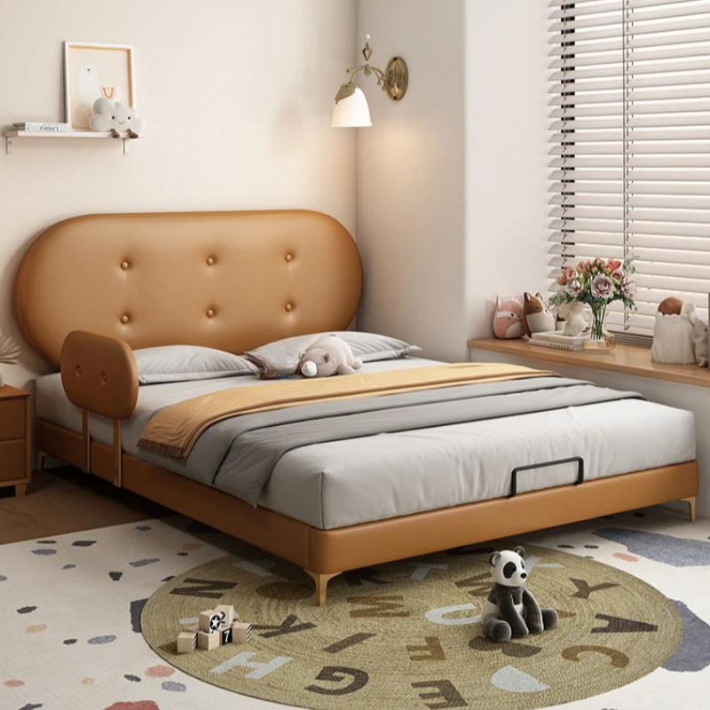 Ultra-thin storage children's bed Multifunctional with guardrail bedroom bed comfortable safety lit 2 personnes furniture home