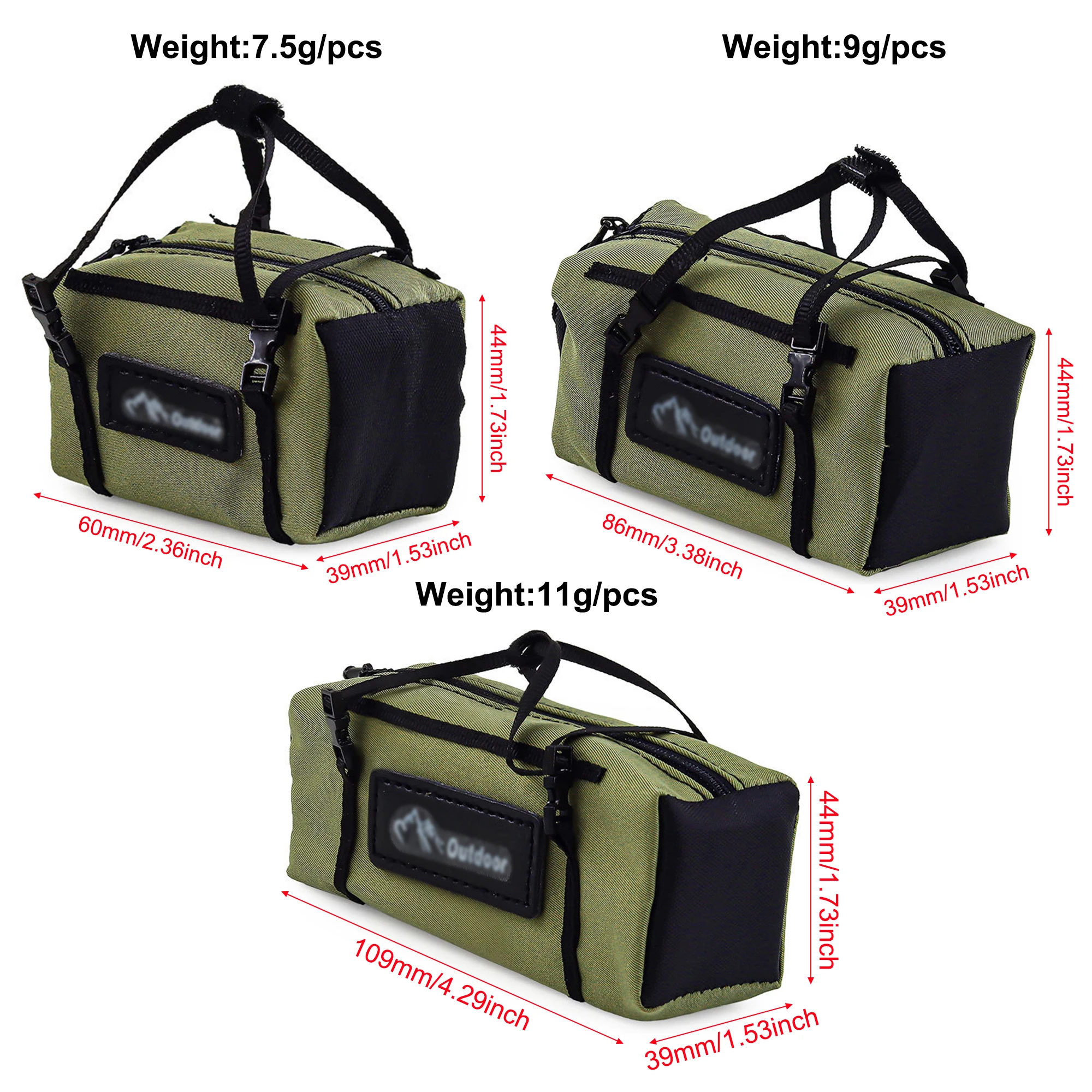 RC Crawler Car Replica Bag Simulation Roof Travel Bag Scale Decoration Travel Bag for1/10 1/16 1/18 SCX10TRX4TRX4M WPL