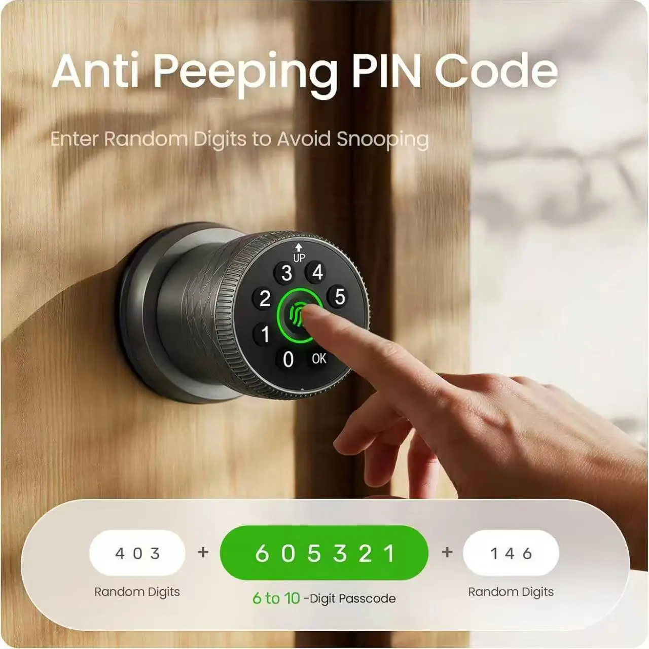 

Home spherical door lock, intelligent fingerprint lock, indoor bedroom wooden door password lock, replaceable electronic lock