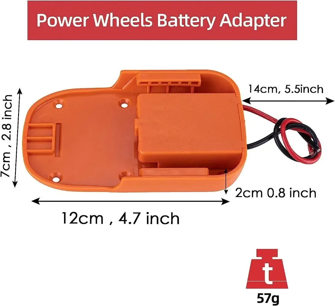 Imagem -04 - Power Wheel Adapter para Ridgid Li-ion Battery Dock Faça Você Mesmo Conector de Alimentação para rc Car rc Truck Robotics Aeg 18v 12 Gauge