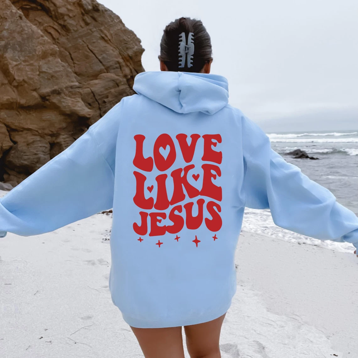 Jesus Loves  JESUS  Pullover Hoodies Women's Hoodie Autumn Winter Men Streetwear Sweatshirt Unisex Hooded Tops Hooded Clothes