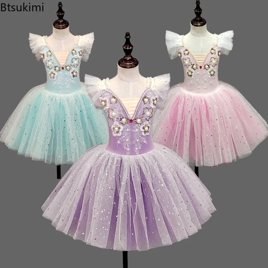 Children's Ballet Skirt Girls' Dance Skirt Ballet Dancer Costumes Campus Dance Programs Stage Collective Performance Costumes