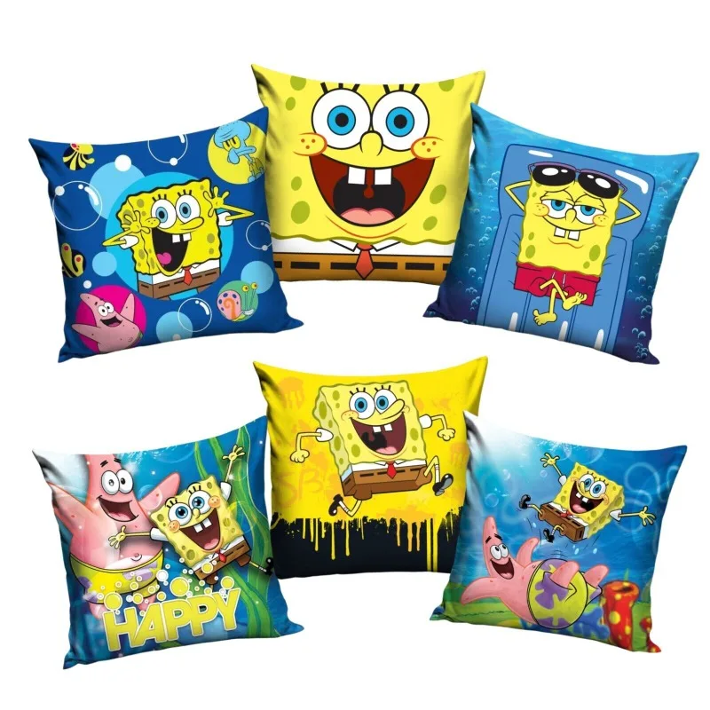 SpongeBob SquarePants Cushion Peach skin polyester Cover or Pillowcase 45 x 45 cm Various Designs