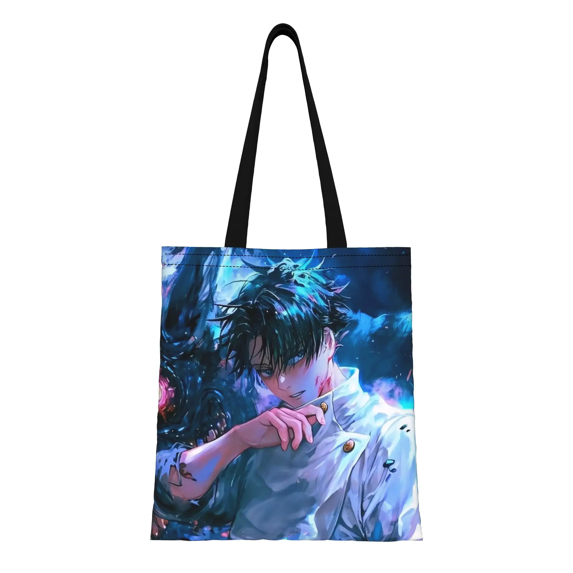 

Сезон «Снова в школу»: Холщовая сумка-тоут Yuta Okkotsu (6) Jujutsu Kaisen, идеально подходит для путешествий, женская сумка с верхней ручкой