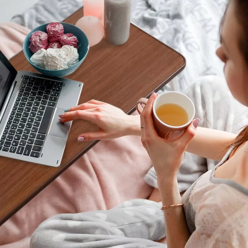 طاولة بجانب السرير طبية قابلة للتعديل مع عجلات (الاستخدام الطبي المنزلي والمستشفى) #6