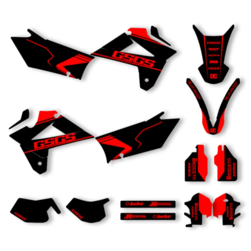 

Powerzone For GASGAS GAS GAS EC 2007 2008 2009 Motorcycle Graphics Background Adhesive Decal Stickers Kit Number Name Custom