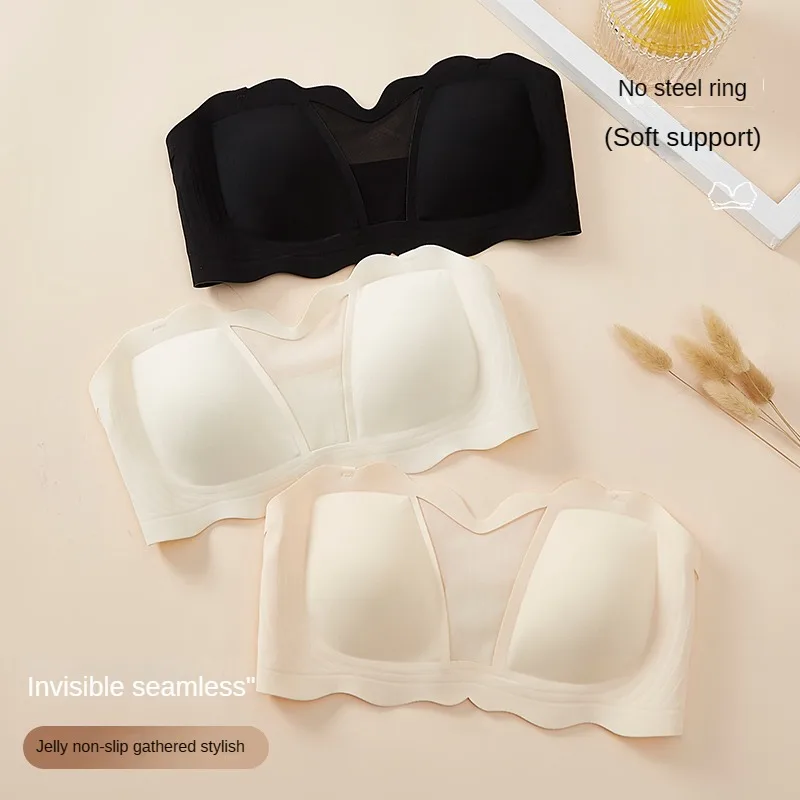 女性のためのシームレスなストラップレスブラ,柔らかく,ワイヤーブラのないブラ,腕立て伏せ,セクシーなランジェリー,親密な,新しいコレクション