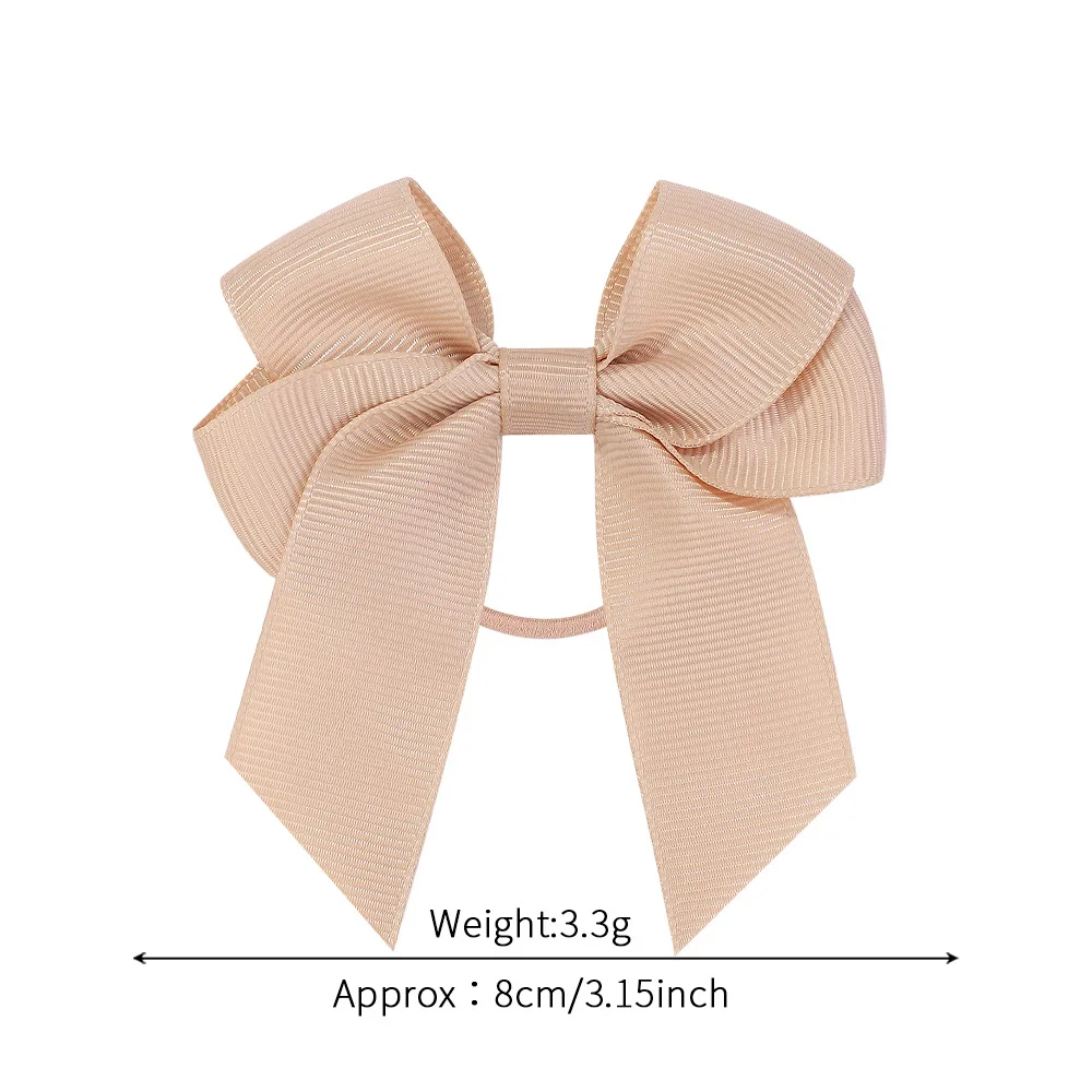 2 Stück/Set Einfarbiges Süßes Doppel-Schleifenband Haarband Kopfband für Mädchen Geschenk Kopfschmuck Pferdeschwanz-Haaraccessoire – Detail 4