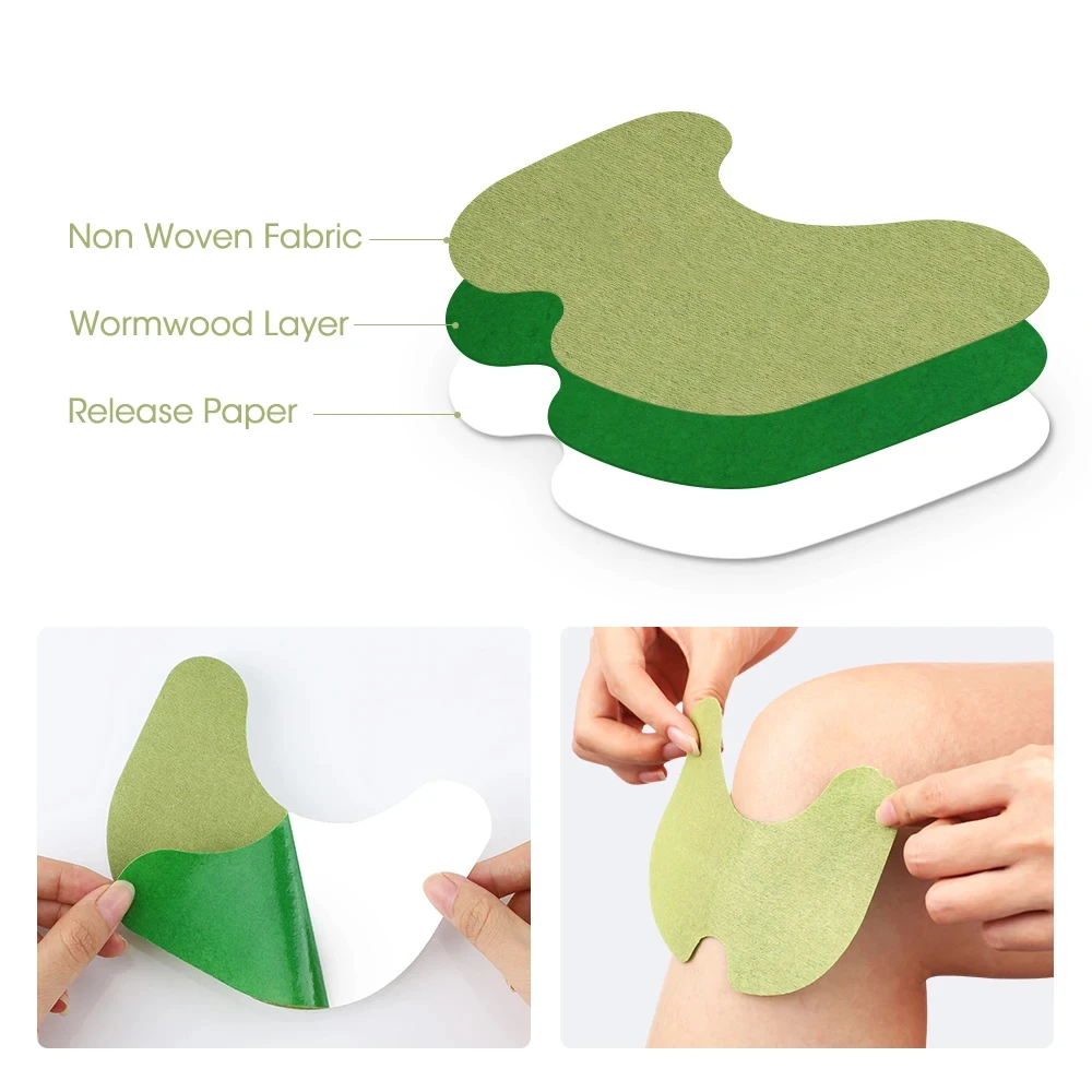 Wormwood Knee Plaster Arthritis Muscle Joint Herbal Rehabilitation Sticker 1/2/3Bag Relieve Stress Help Sleeping Natural Extract