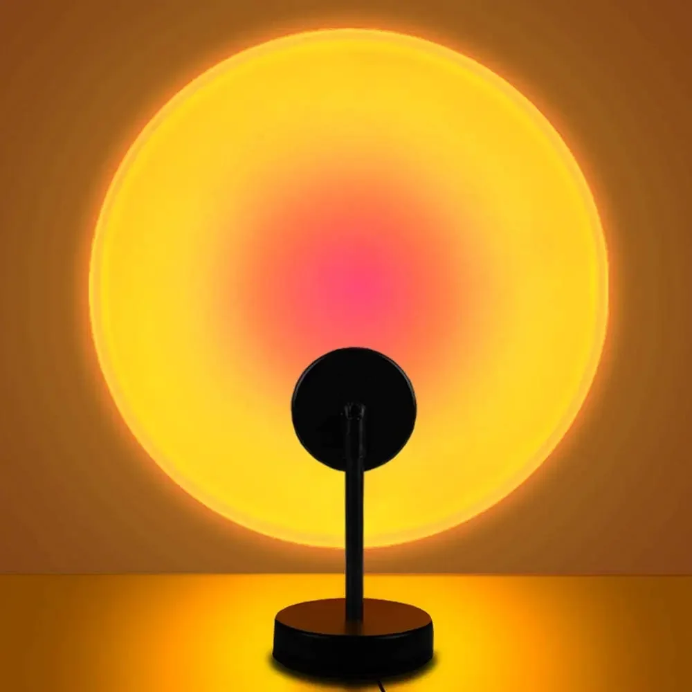 Projector Led Night Light USB Rainbow Sunset Red Sun Projection Desk Lamp for Bedroom Bar Coffee Store Wall Decoration Lighting