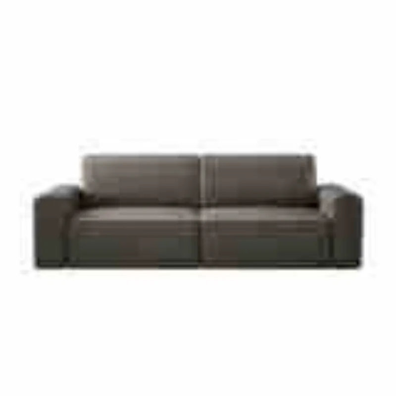 Creative Tofu Block Leather Art Sofa Set: Italian Light Luxury Black Vertical Row Sofa Furniture for the Living Room
