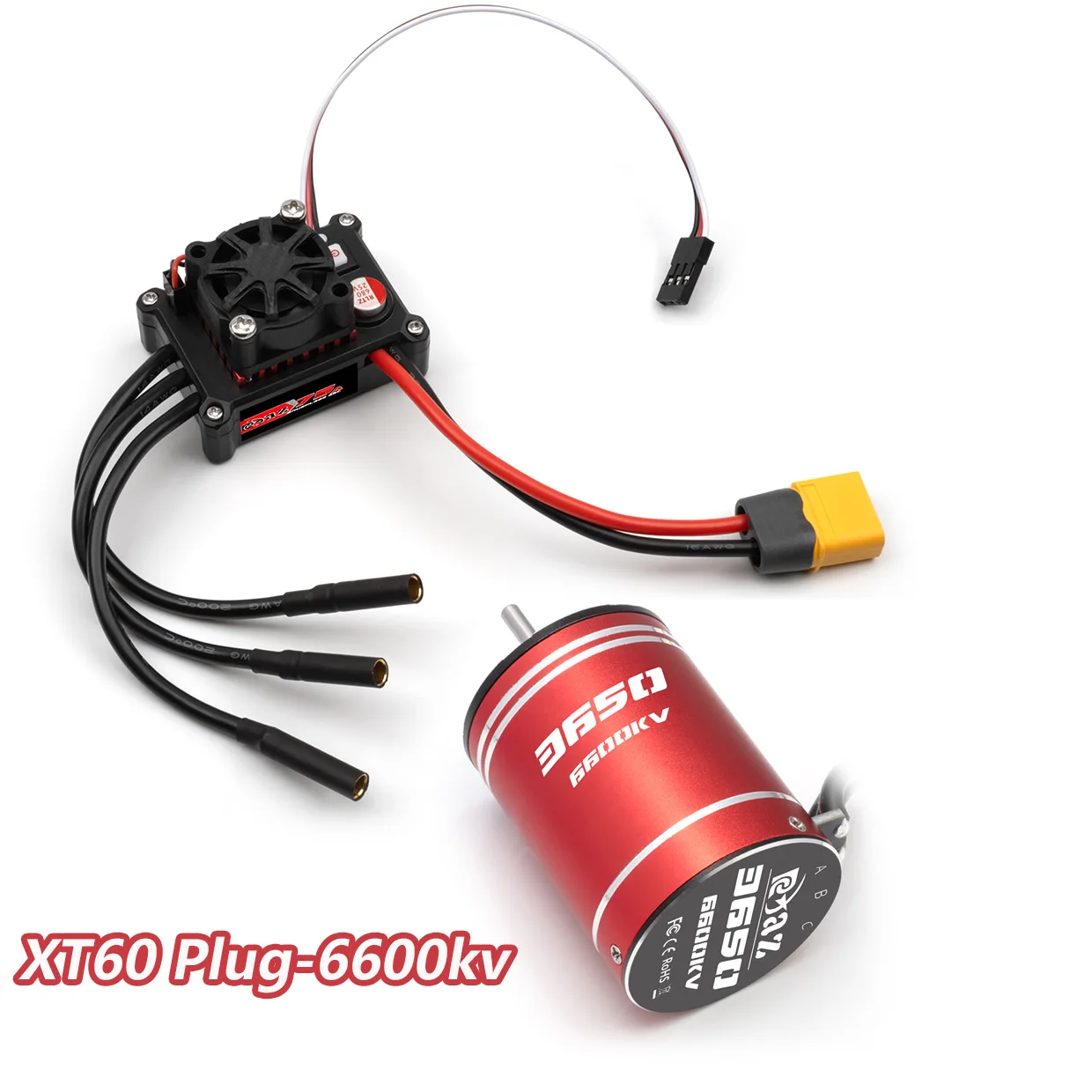 RC Brushless Waterdichte Power Combo 75A/480 ESC 3650 3.17mm DShaft voor 1/10 SCX10 TRX4 RC Auto Truck Racing/Off-Road/Hoge Snelheid ​