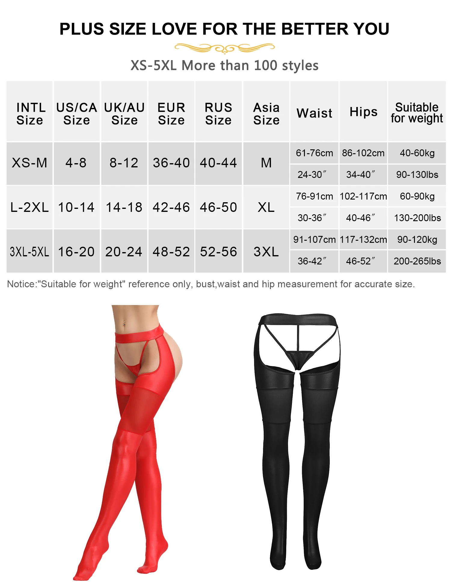 Ohyeahlady Women's Sexy Hosiery Solid Red Leather High Waist Crotchless Stocking Pantyhose Garter Belt Stretch Tights with Panty