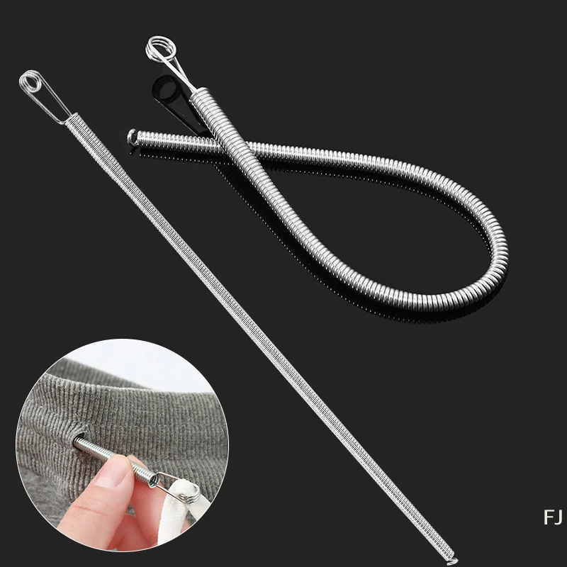[YU]Bendable Spring Drawstring Threader Clip Pants Hoodies Elastic Band Lace Cord Flexible Drawstring Thread DIY