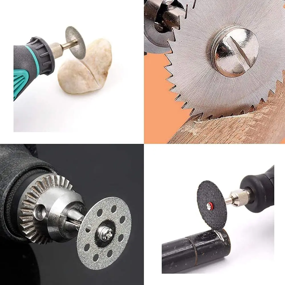 Diamond Cutting Wheel Set, Rotary Tool, Cutter Kit with Mandrels, Resin Cutoff Disc, Combo Cutter Kit, Circular Saw Blades