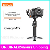Hohem iSteady MT2 Portable Handheld Gimbal Stabilizer Selfie Stick for Mirrorless Camera Smartphone Load 1.2kg Extension Rod