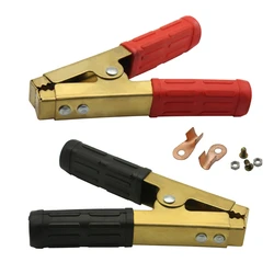 2PCS Thicken Copper 155 Cm Insulated Crocodile Clip Large Alligator Clamp Battery Terminal for Car Auto Vehicle