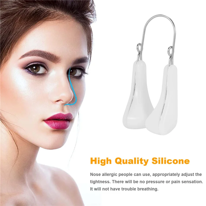 1 Pc Soft Silicone Nose Shaper Lifting Clip Nose Bridge Shaping Corrector Nose Up Slimming Massager Clear