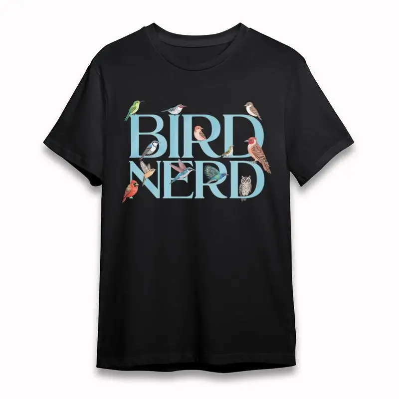 تي شيرت كلاسيكي كلاسيكي للرجال من Nature Breathable Bird Nerd