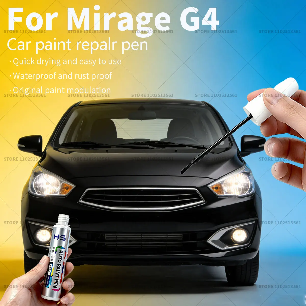 

Ручка-корректор для ремонта краски Mitsubishi Mirage G4, средство для удаления царапин, аксессуары для автомобиля, черный, белый, алмазный, титановый, серый, синий цвета