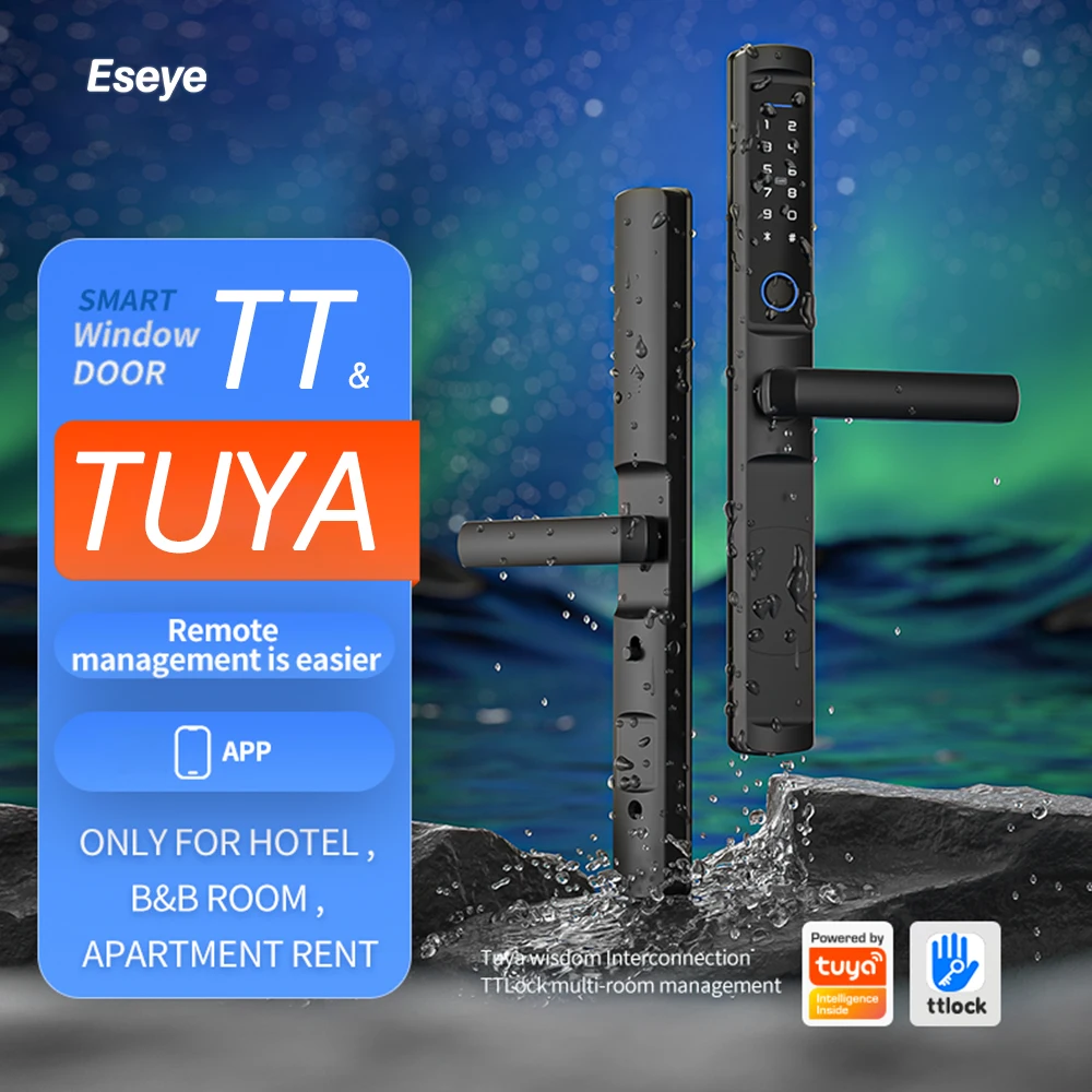 Smart Lock Google Home Battery Tuya Rfid Key Card Keyless Combination Door Lock Fingerprint Lever Lock