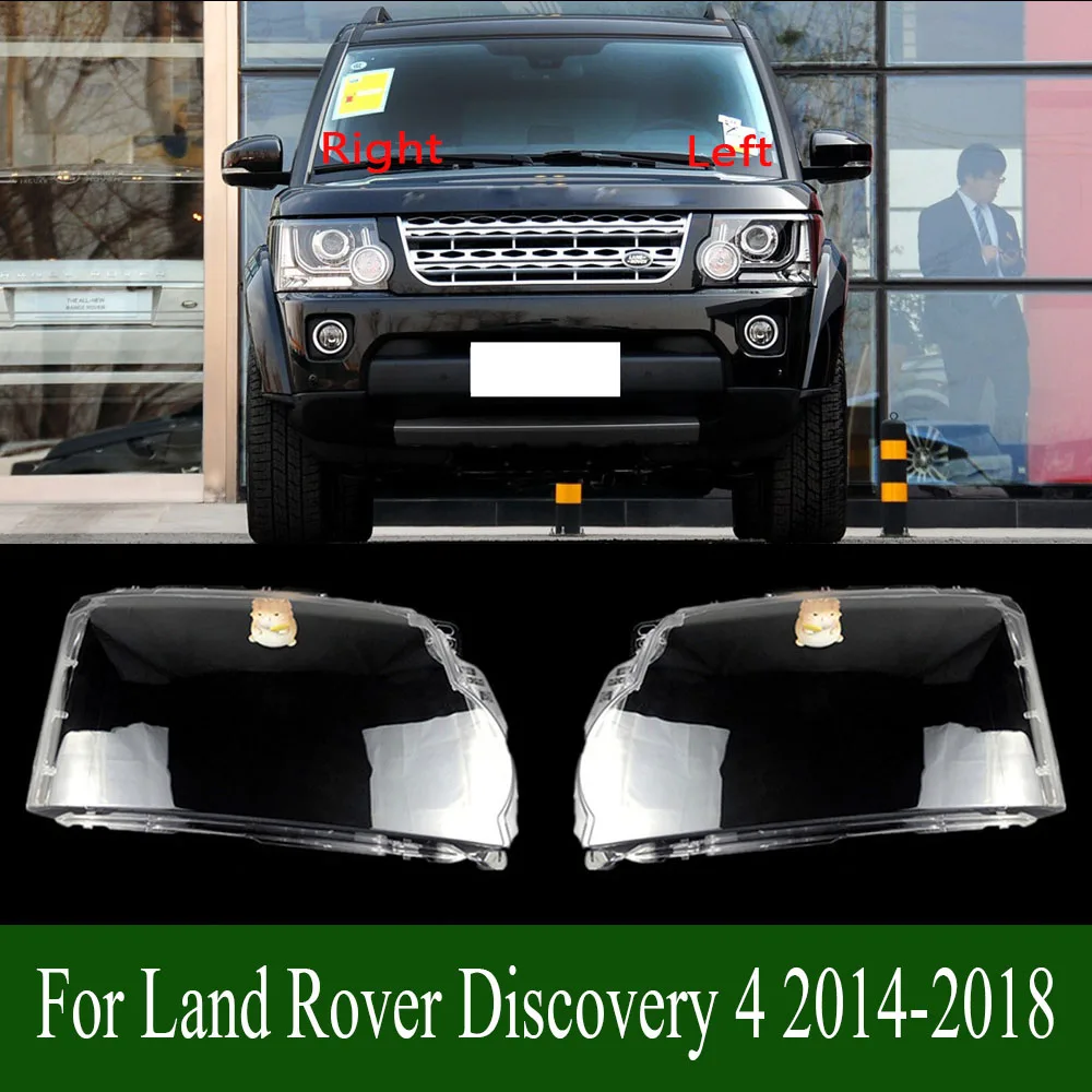 For Land Rover Discovery 4 2014-2018 Transparent Lampshade Lens Headlamp Cover Front Headlight Shell Lamp Shade Plexiglass